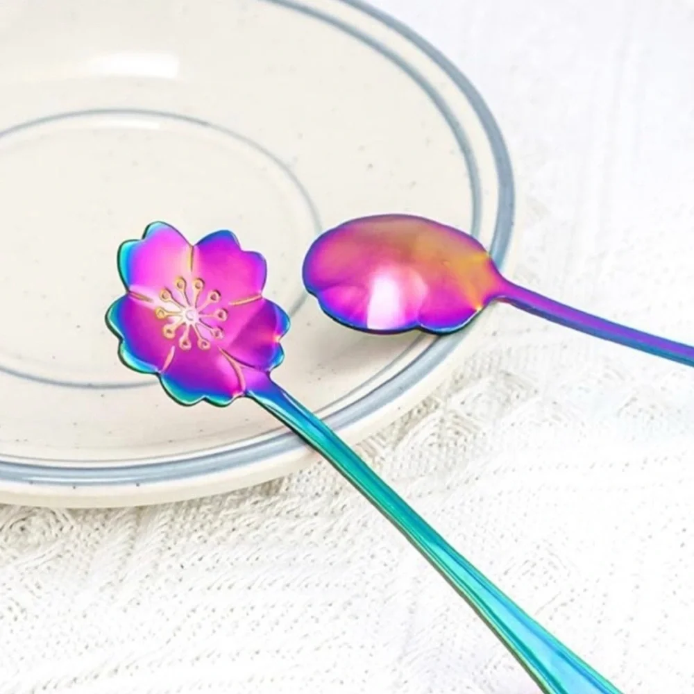 Set/2 Floral Spoons, Multicolor (SAKURA + PANSY) - Picture 8 of 12